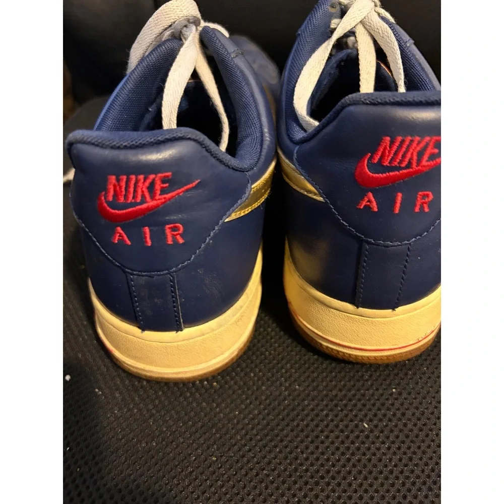 Nike Air Force 1‎ Low Olympic Mens Size 9.5 Blue Gold USA Sneakers 488298-406